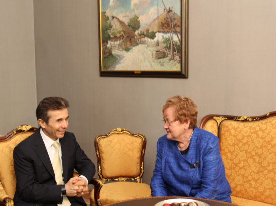 Riigikogu esimehe Ene Ergma kohtumine Gruusia peaministri Bidzina Ivanishviliga
